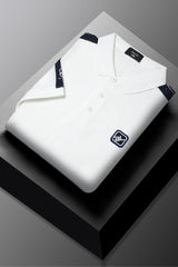 Oslor Weekend Offender Shoulder Panel Men's Polo Shirt In White