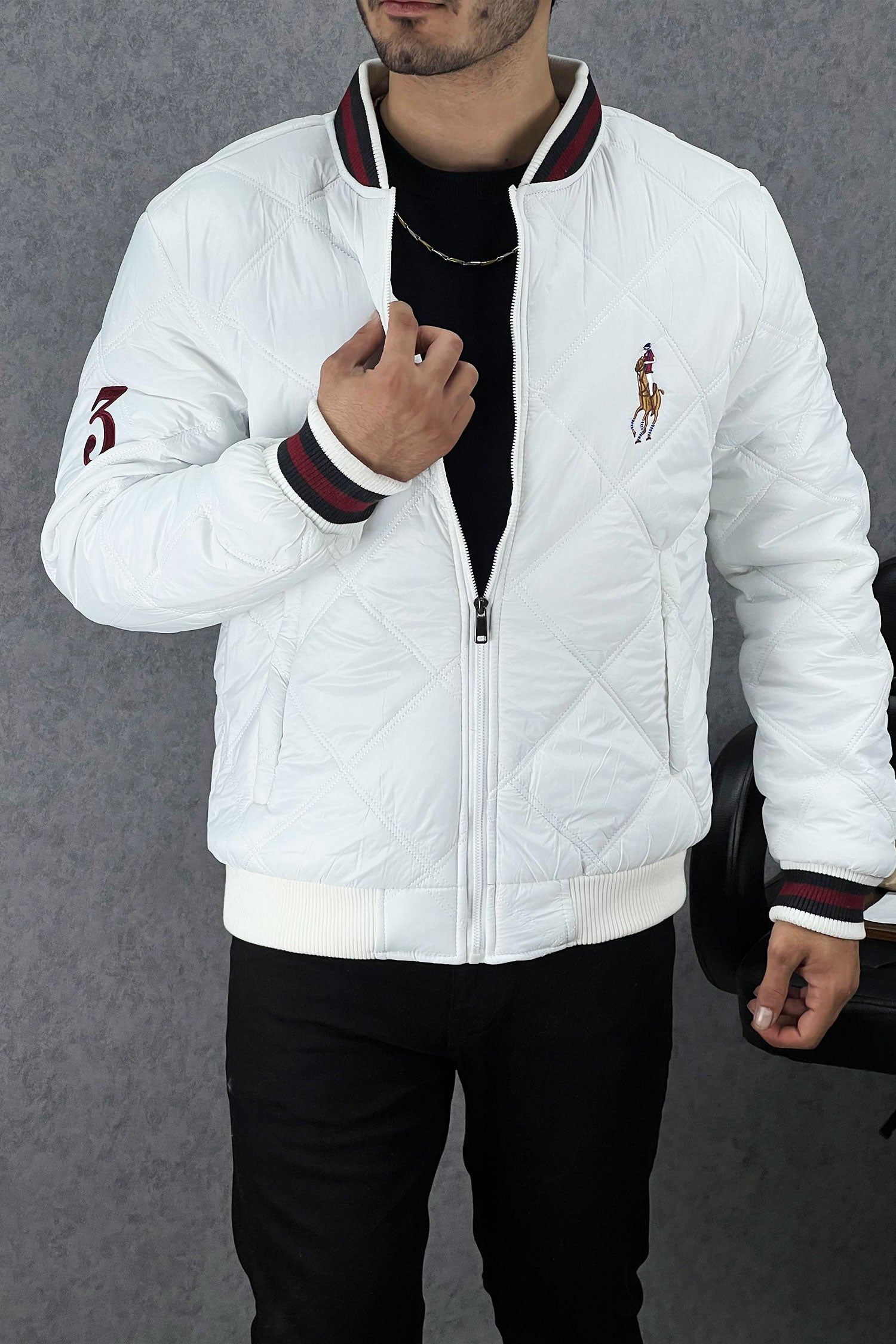 Rph Lren Polo Rib Collar Imported Puffer Jacket