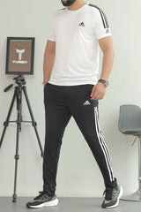 Adds Premium Tri-Line Quick-Dry Tracksuit In White
