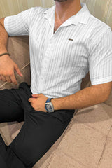 Turbo Minimalist Design Half Sleeve Casual Shirt
