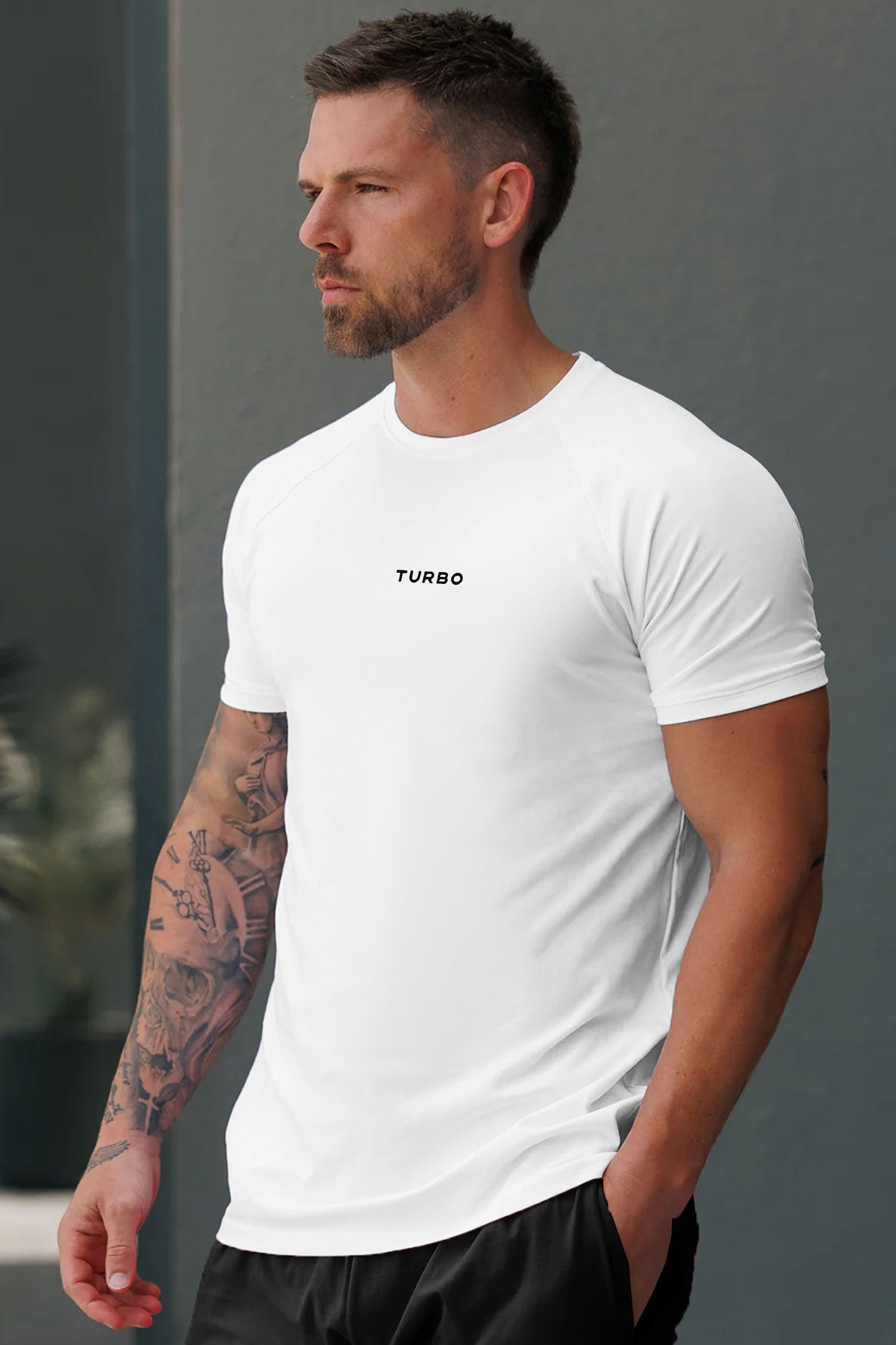 Turbo 'Men's One More Set' Drop Shoulder Dry-Fit Tee