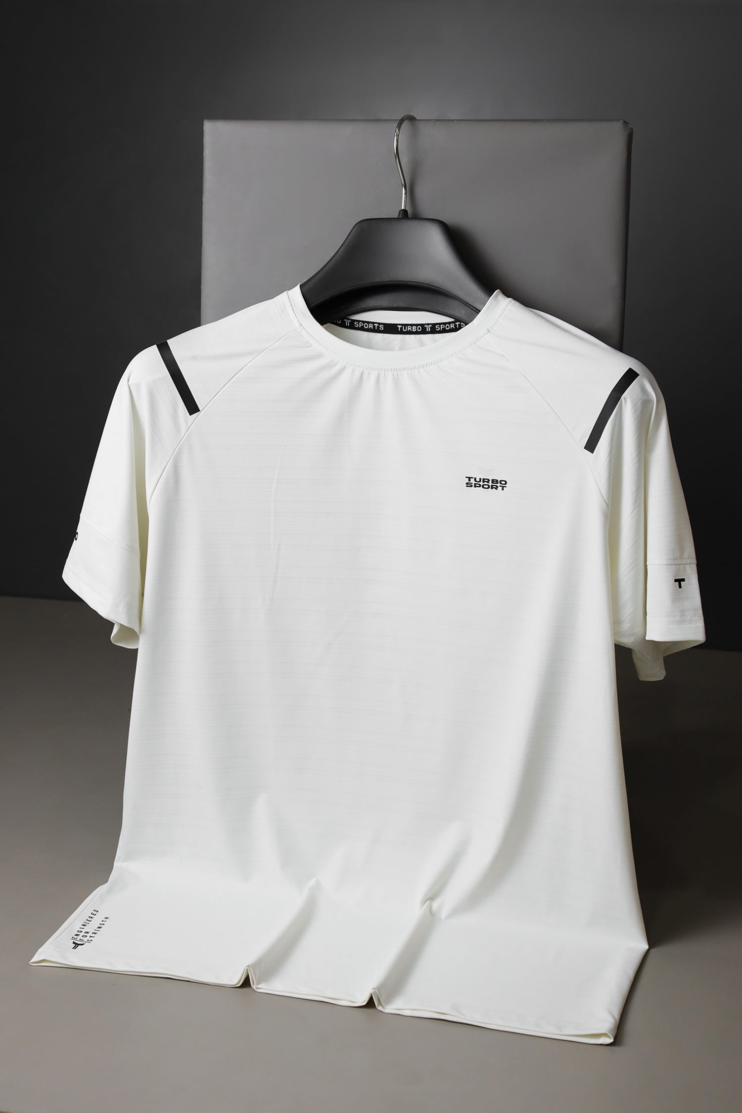 Turbo Sport Shoulder Striped Breathable Dry-Fit Tee