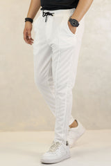 Turbo Fashion Smart Slim Fit Trouser in White
