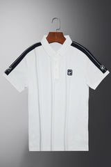 Oslor Weekend Offender Shoulder Panel Men's Polo Shirt In White