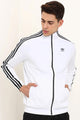 Adds 3-Stripes Signature Men Zipper Upper In White