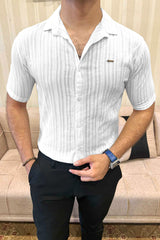 Turbo Minimalist Design Half Sleeve Casual Shirt