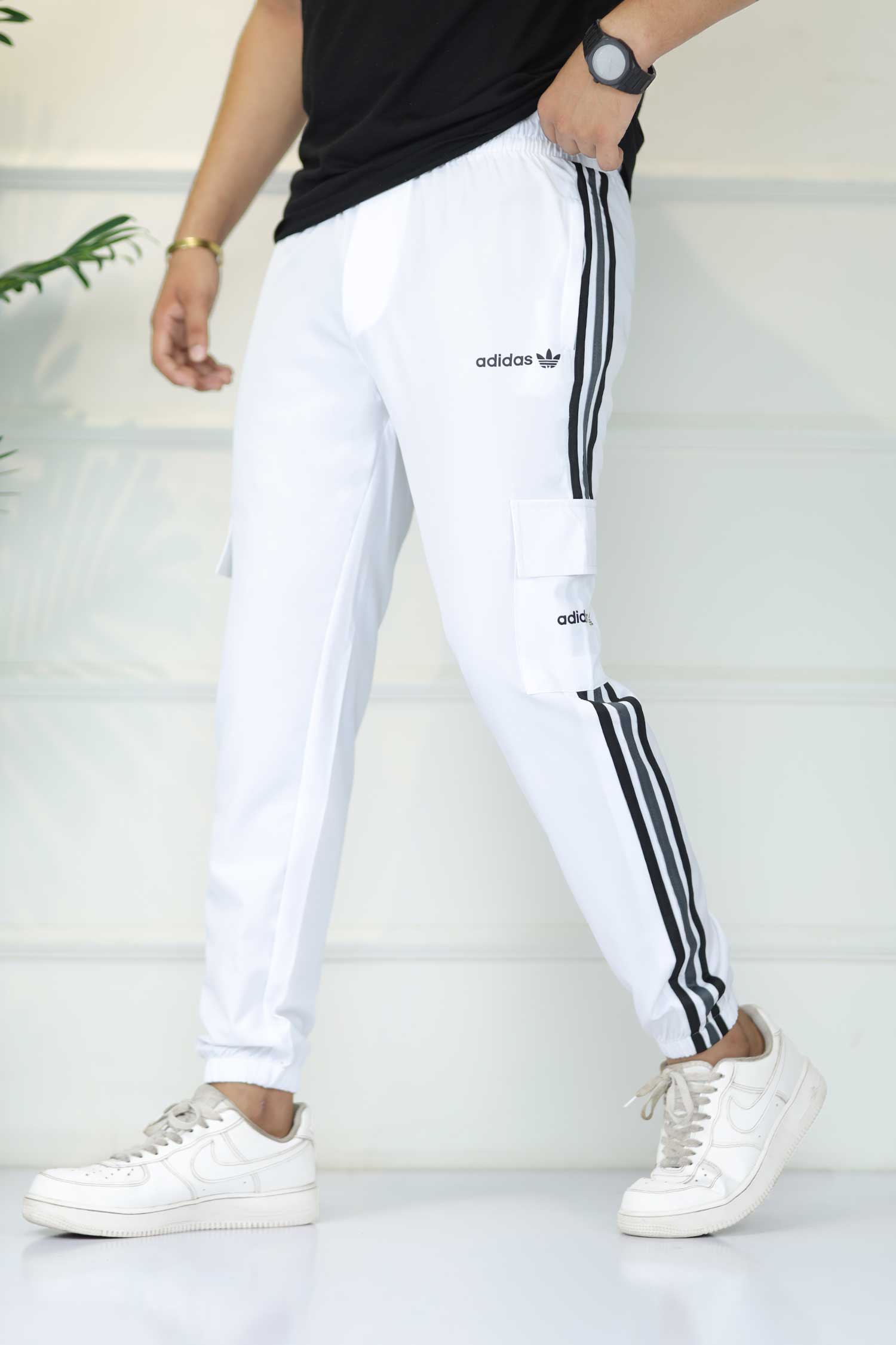 Adds Micro Stripes Slimfit Imported Sportswear Trouser