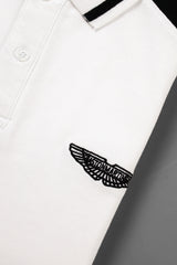 Hackt Lndn Astn Martn UltraCore Athletic Men's Polo Shirt In White