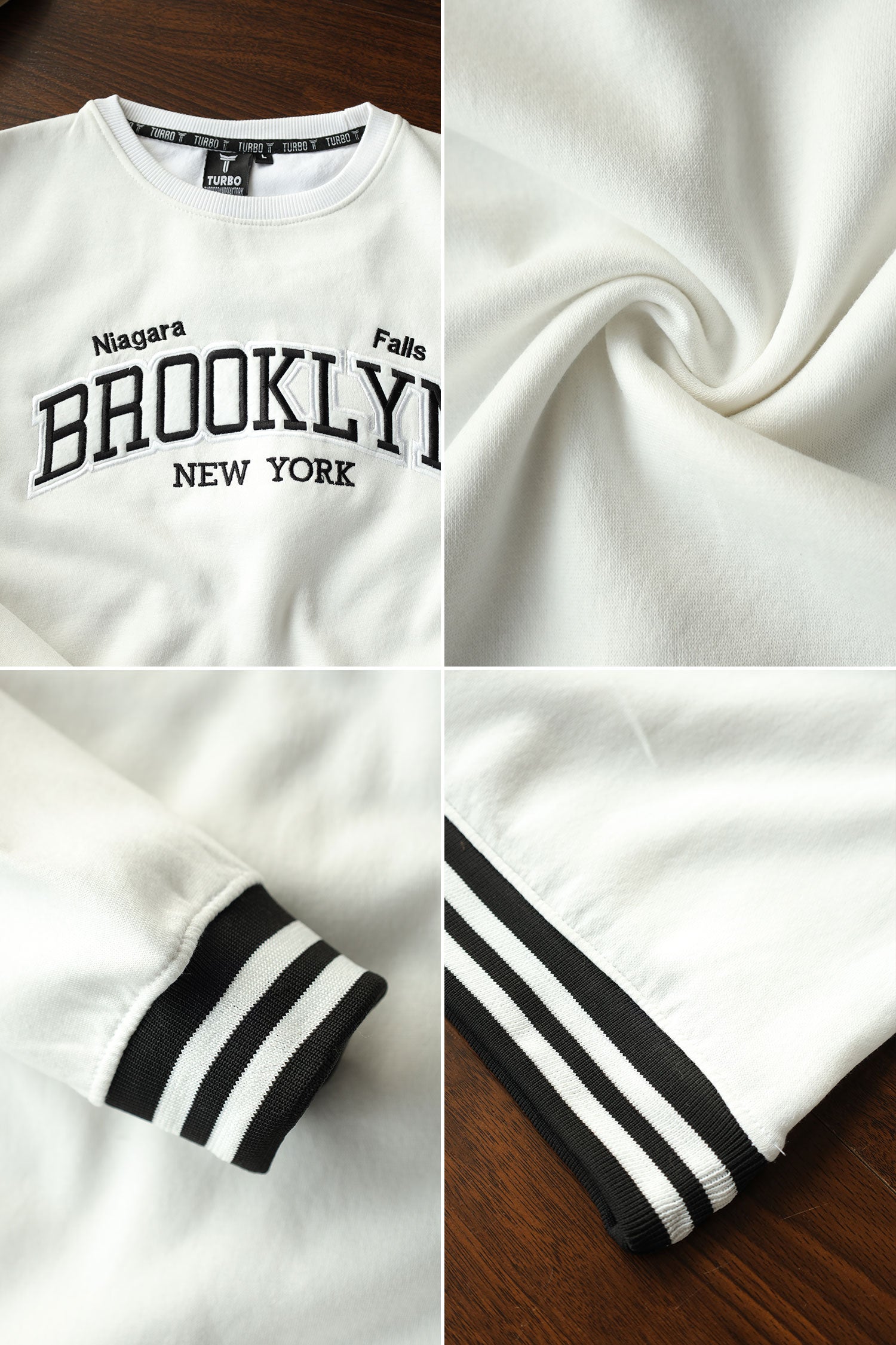 Broklyn NYC Letter Graphic Full Sleeves Men's Sweatshirt