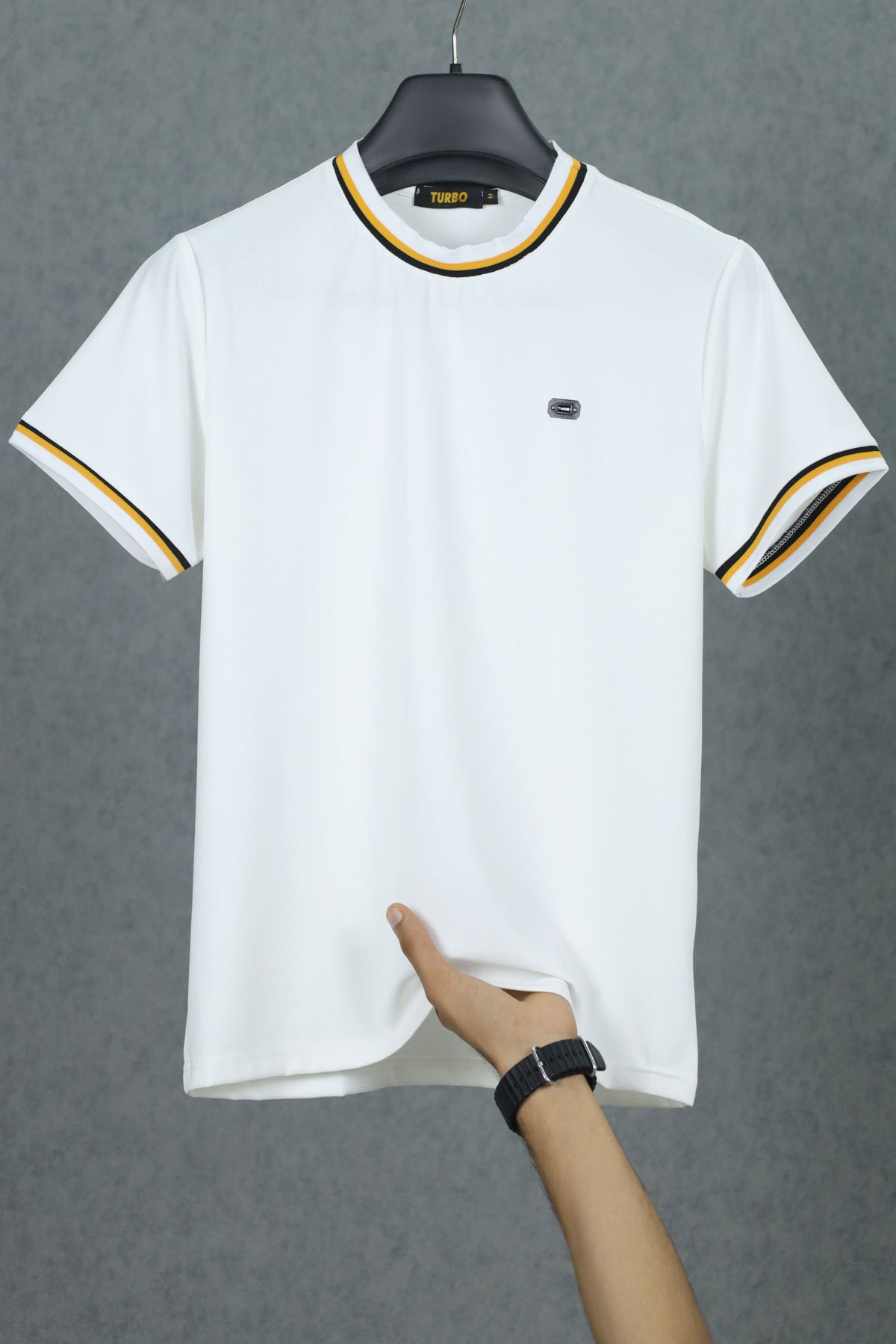 Turbo Premium Designer Edition Crew Neck Tee In White