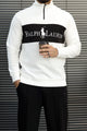 Rlph Lurn Quarter Zip-Up Mock Neck Men's Sweatshirt