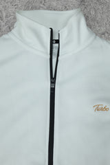 Turbo Diagonal Stripes Men Zipper Tracksuit In White