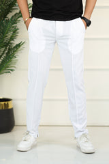 Turbo Micron Swift-Line Panel Trouser In White