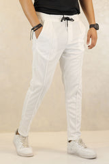 Turbo Fashion Smart Slim Fit Trouser in White