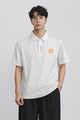 Hrms Orange Accent Logo Style Men's Polo Shirt
