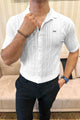 Turbo Minimalist Design Half Sleeve Casual Shirt