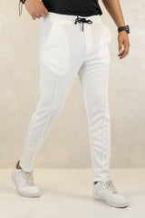 Turbo Fashion Smart Slim Fit Trouser in White