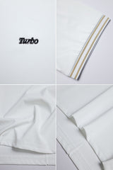 Turbo Basics Stripe Original Crew Neck Tee In White