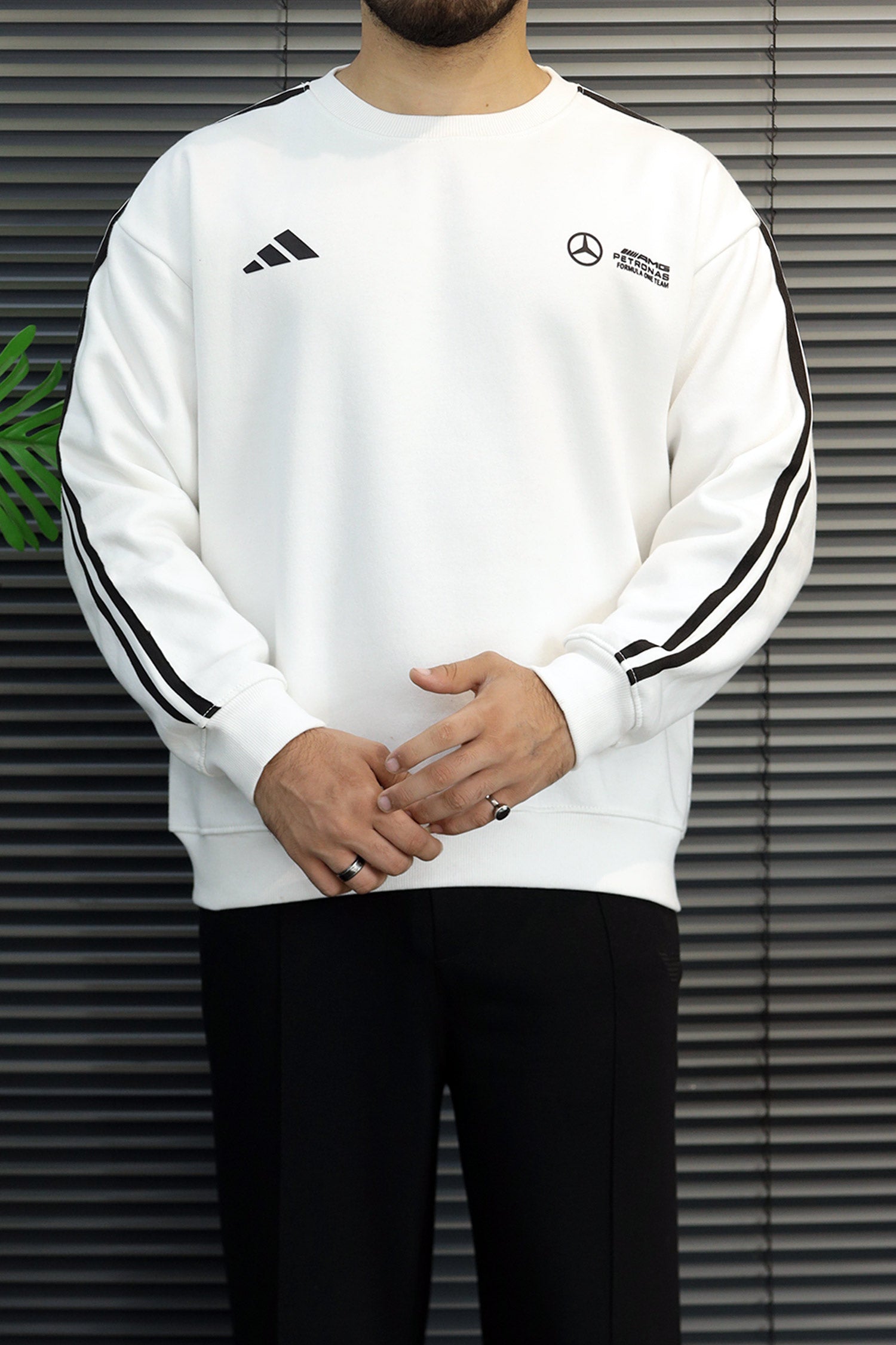 Adds x Mercds-Amg F1 Series Round Neck Men's Sweatshirt