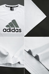 Adds Typography Badge Imported Round Neck T-Shirt In White