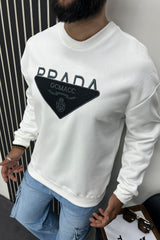 Embriodered Logo Full Sleeves Men's Sweatshirt