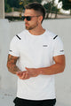 Turbo Sport Shoulder Striped Breathable Dry-Fit Tee