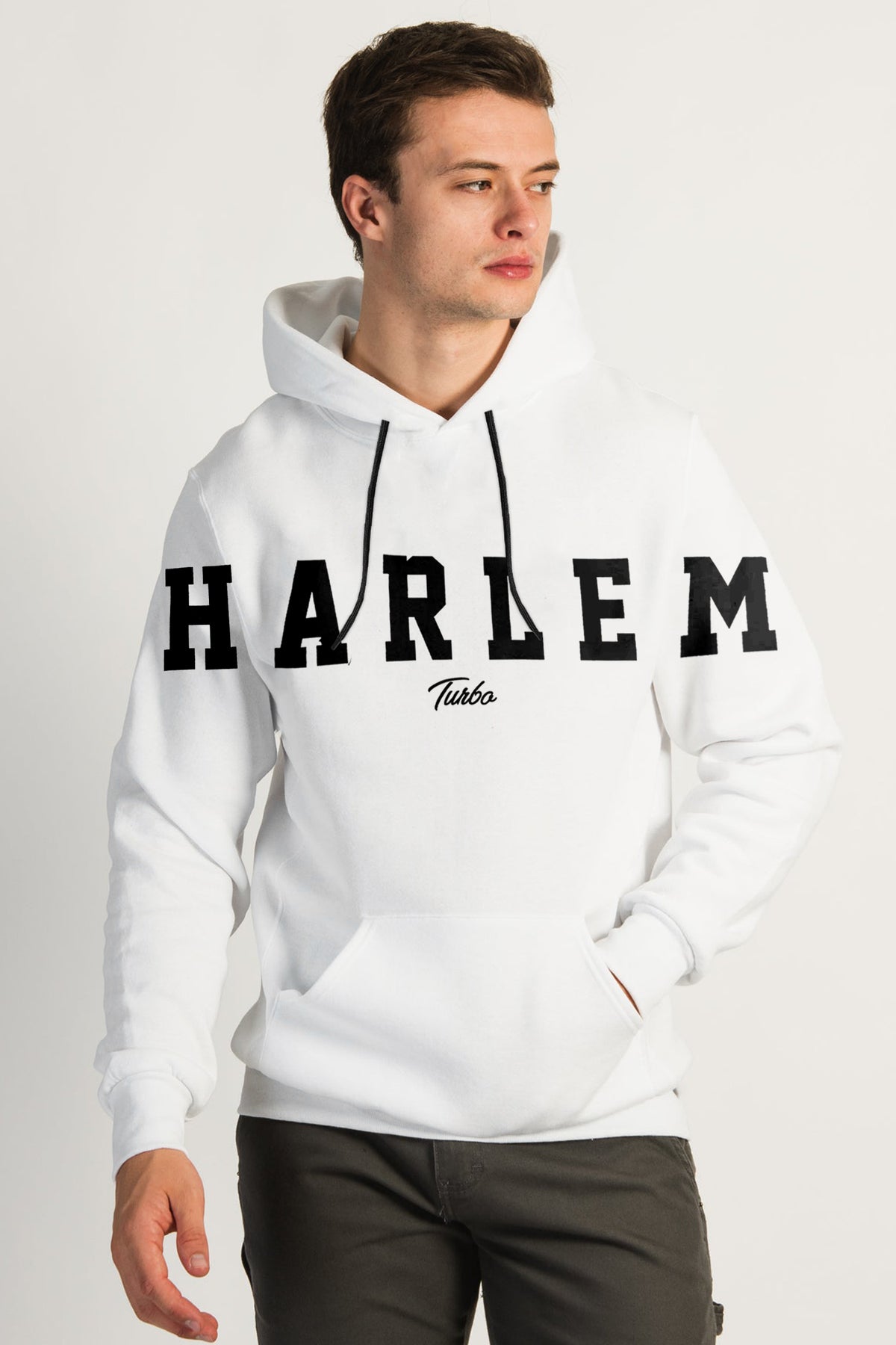 Turbo Harlem Signature Slogan Fleece Hoodie