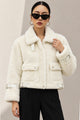 Women Belt Plush Imported Fur Jacket