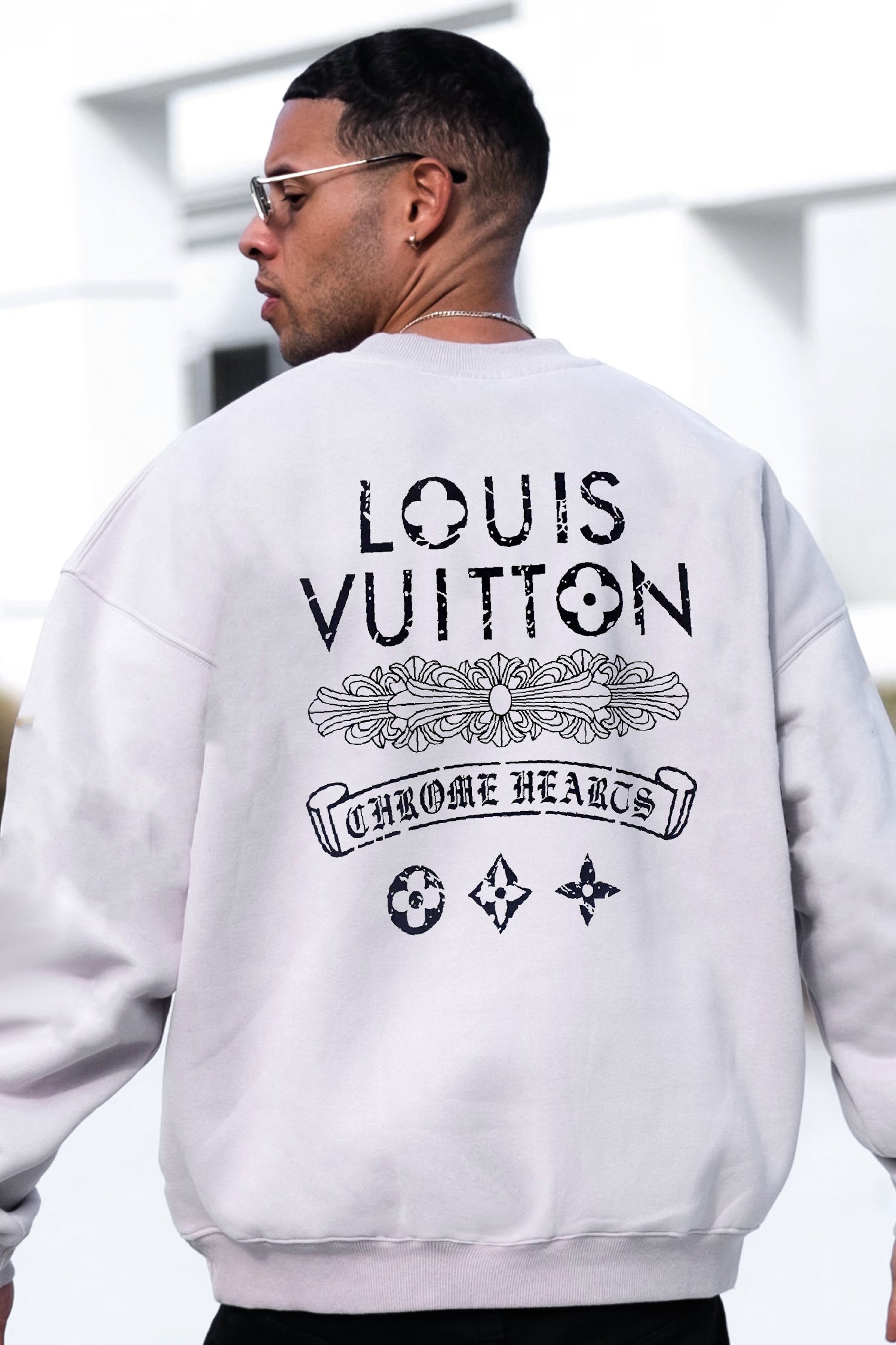 Luis Vten X Chrme Heart Collab Print Full Sleeves Men's Sweatshirt