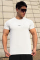 Turbo 'Men's One More Set' Drop Shoulder Dry-Fit Tee In White