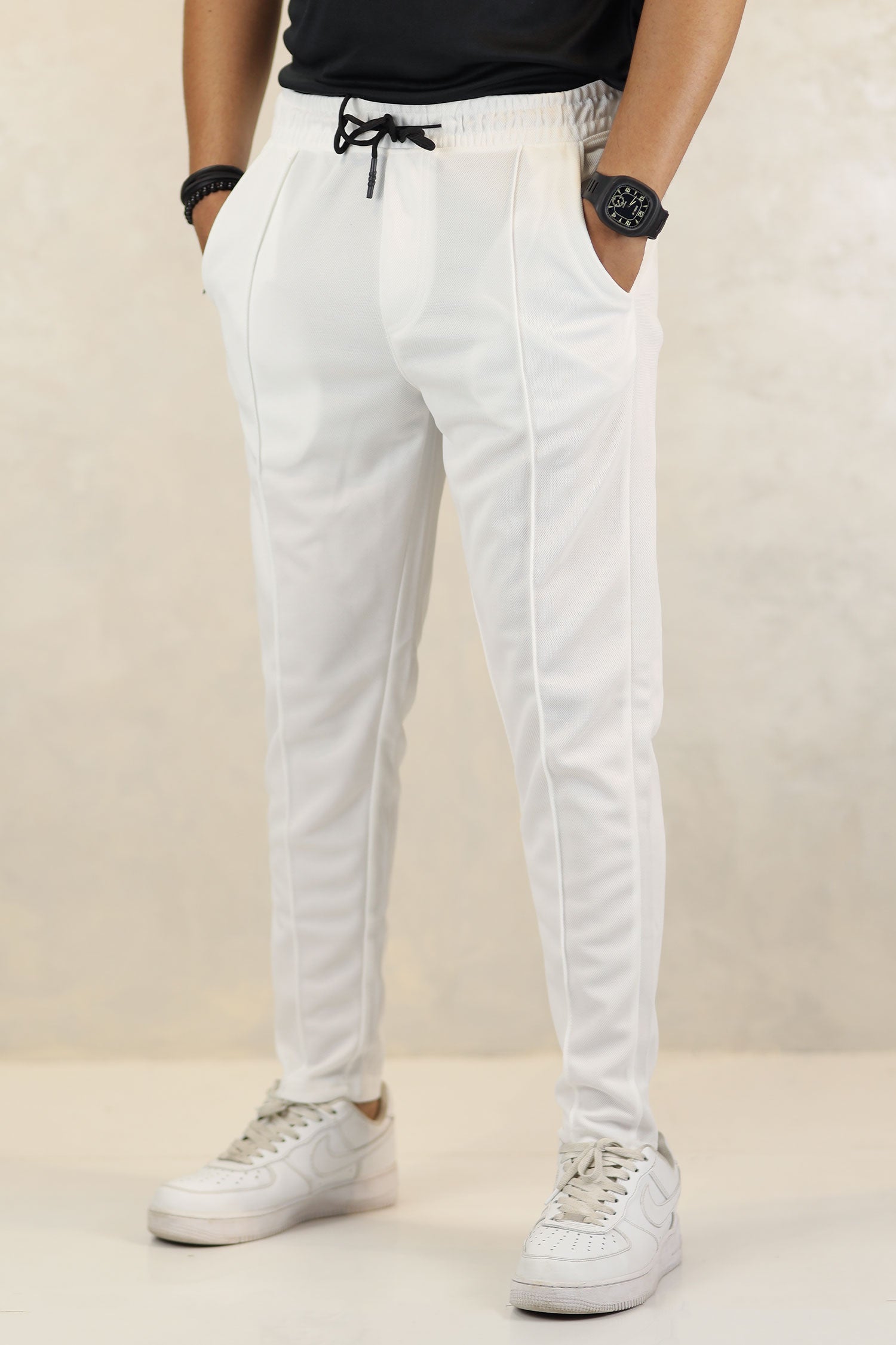 Turbo Fashion Smart Slim Fit Trouser in White