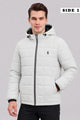 Polo Square-Pattern Dual Color Hooded Imported Puffer Jacket