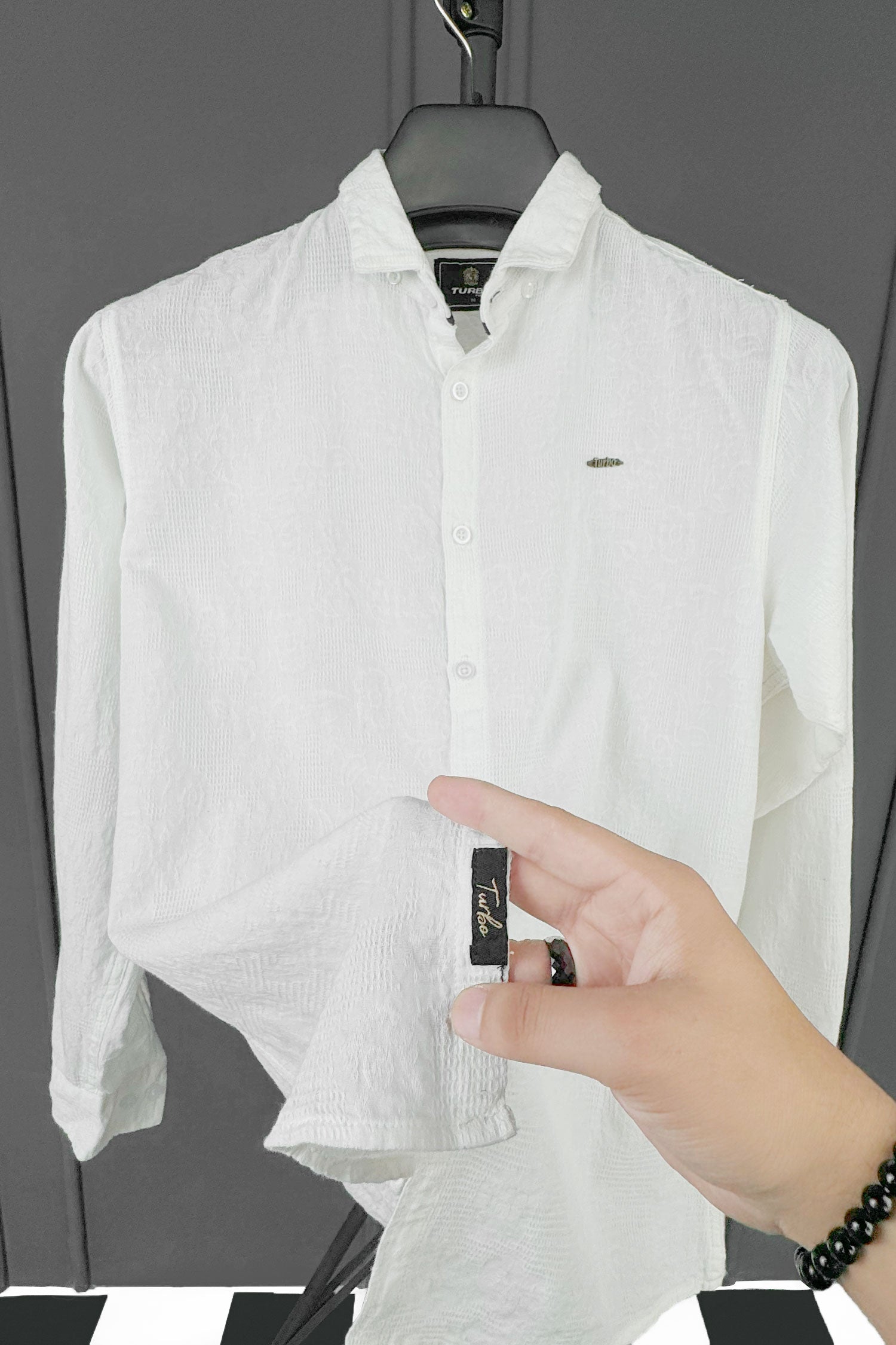 Turbo Vintage Patterend Long Sleeve Cotton Casual Shirt