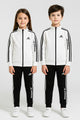 Adds Imported Multi-Slogans Unisex Kids Tracksuit In White