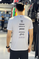 Adds Printed Logo Training Dry-Fit Tee In White