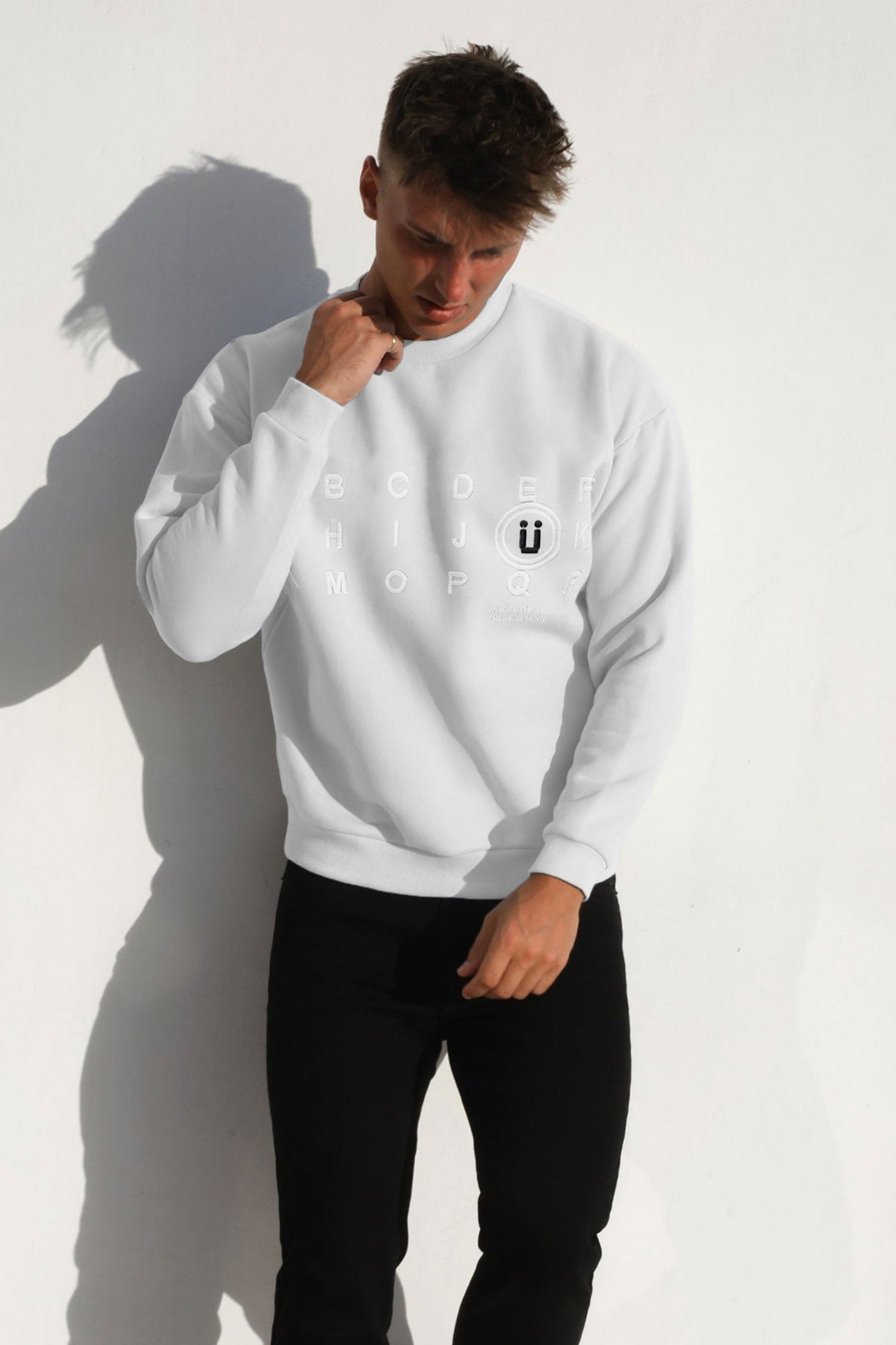 Alphabet Writing Full Sleeves Men's Sweatshirt