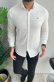 Turbo Vintage Patterend Long Sleeve Cotton Casual Shirt