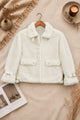 Women Belt Plush Imported Fur Jacket