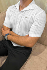 Turbo Minimalist Design Half Sleeve Casual Shirt