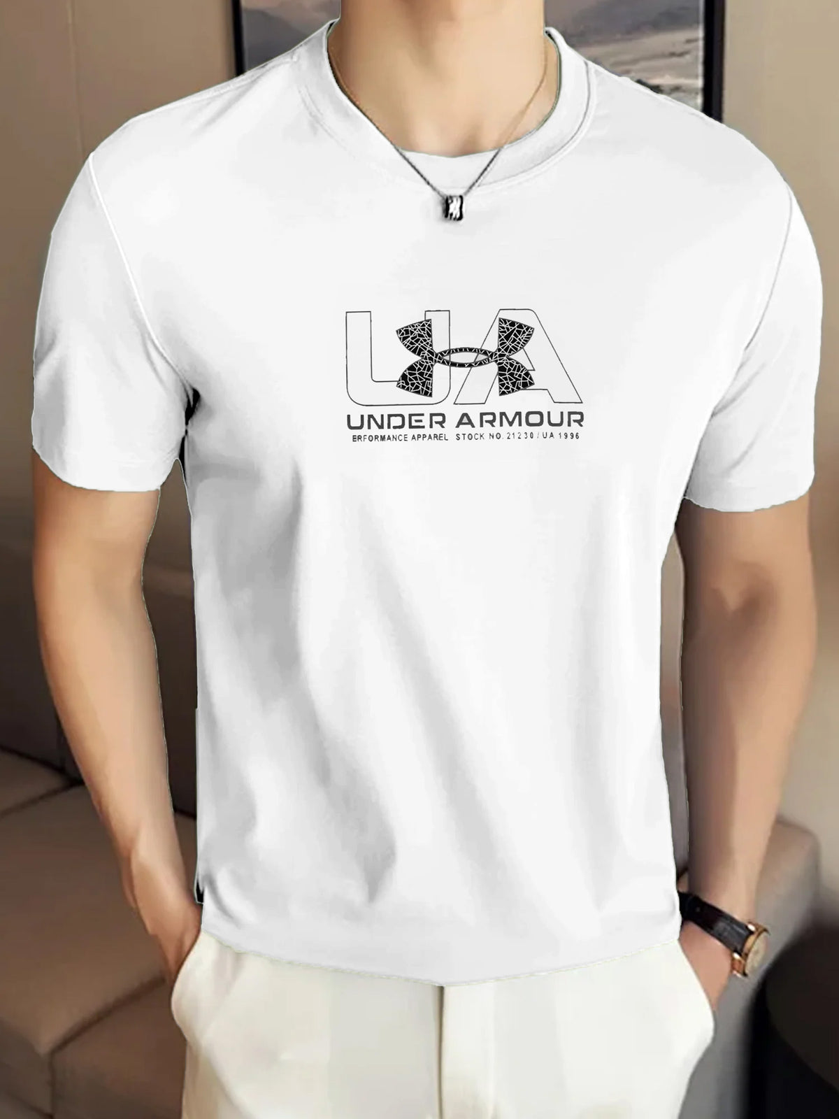 Undr Armr Short Sleeve Shirt Imported Round Neck T-Shirt