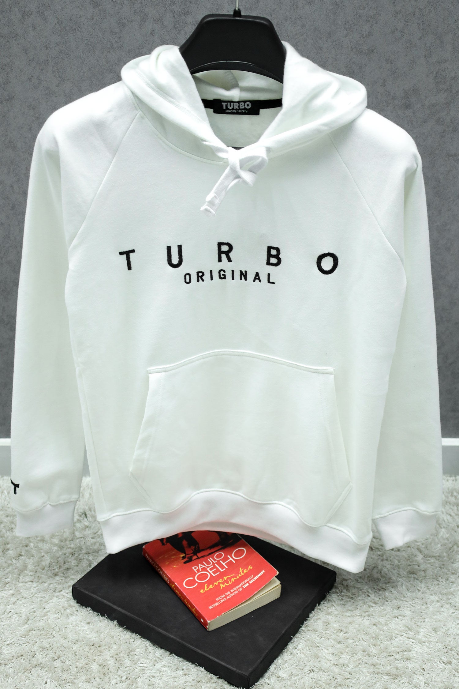 Turbo Original Signature Fleece Hoodie In White