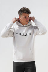 Turbo Original Signature Fleece Hoodie In White