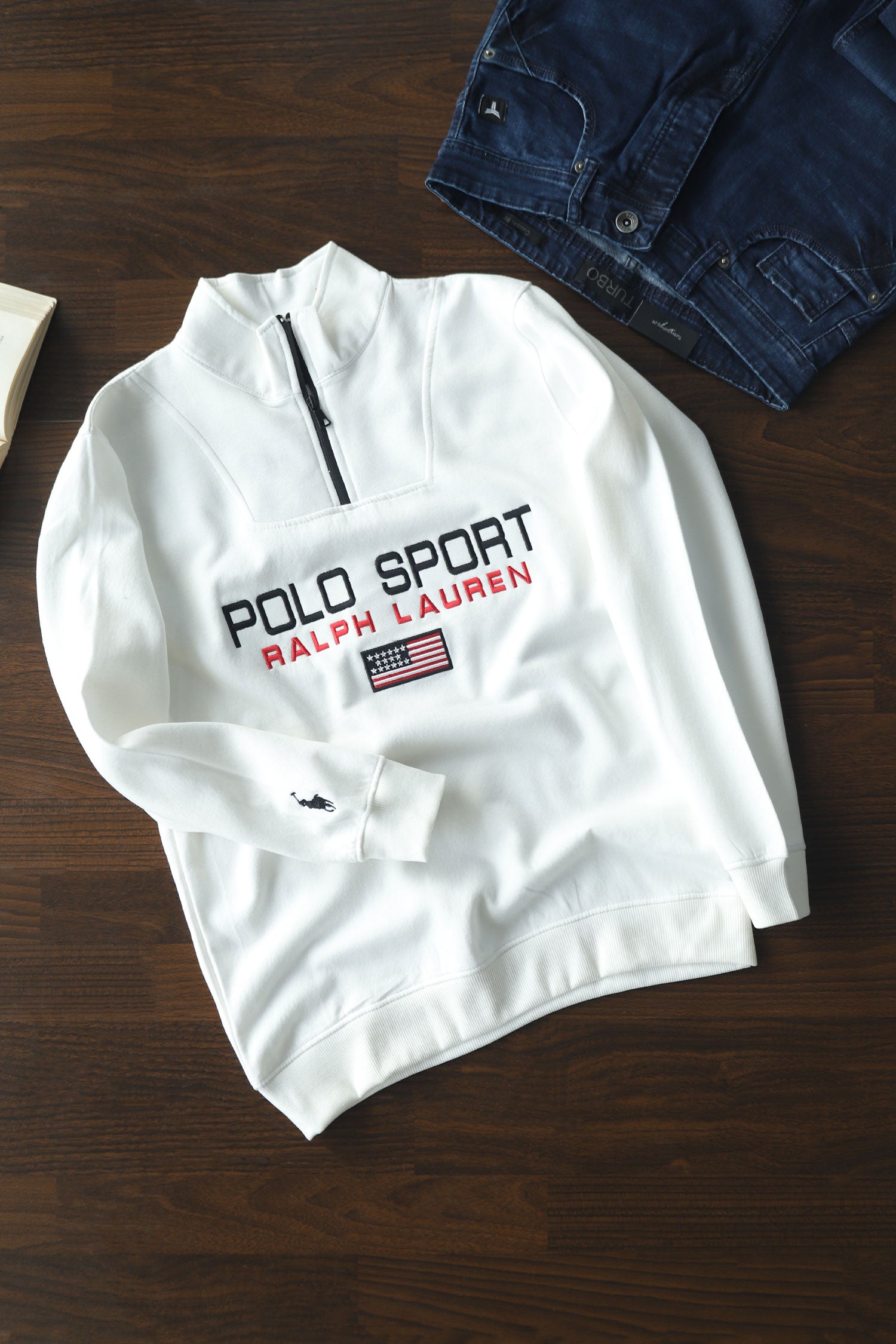 Polo RL Sport Half Zip Full Sleeves Men's Sweatshirt