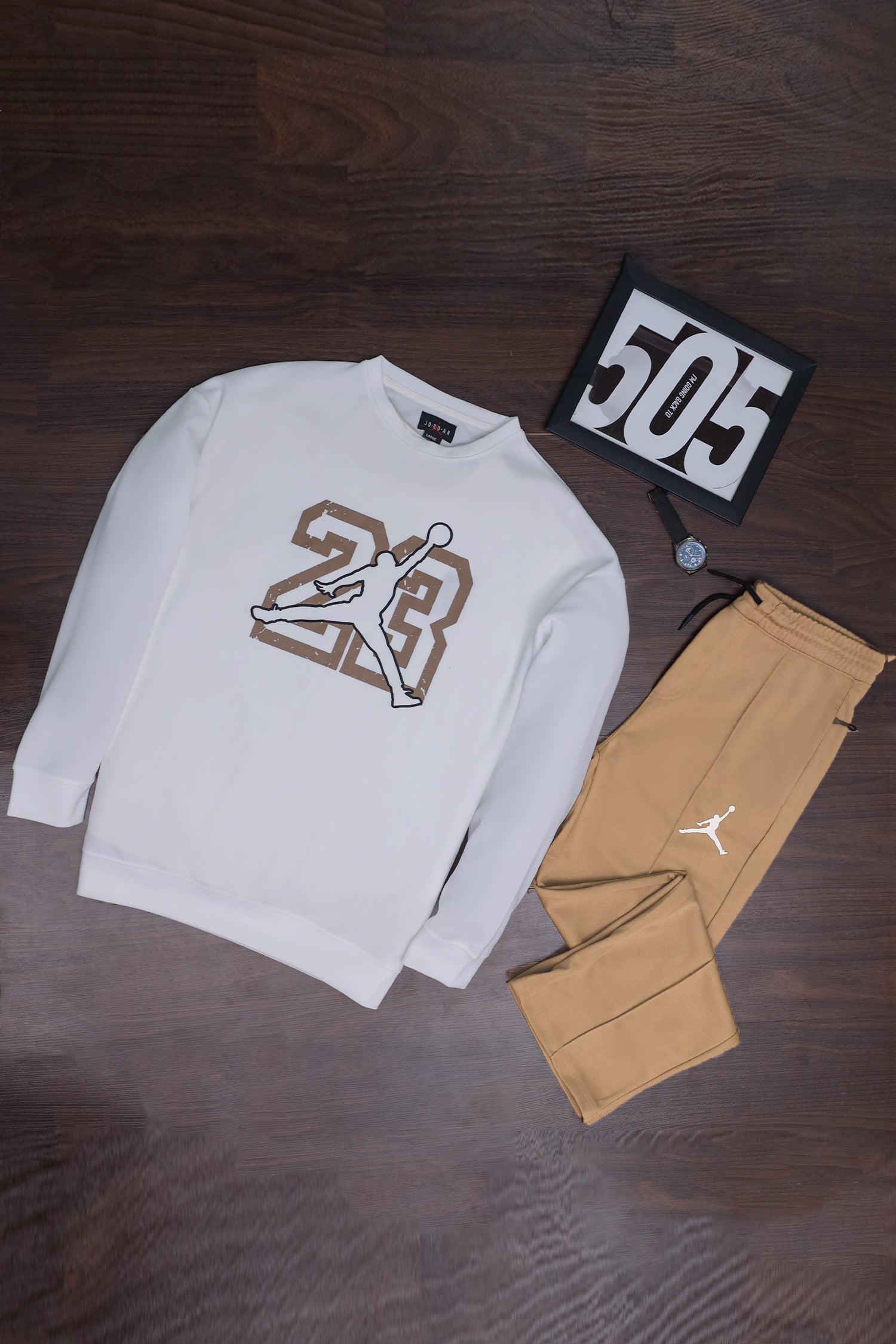 Jrdn Flight Essential Oversized Round Neck Tracksuit