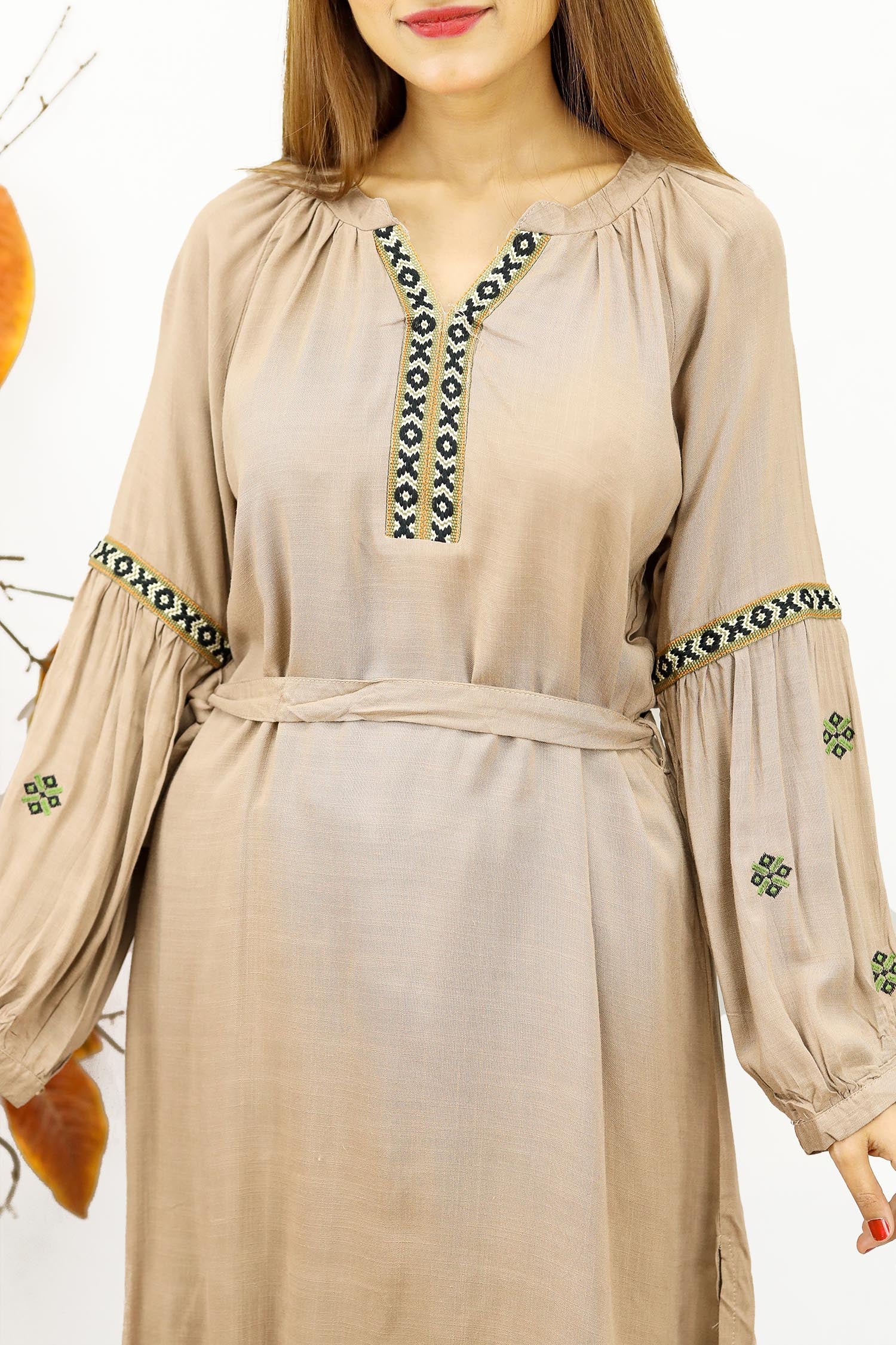 Embroidered Collar Line Turkish Imported Top