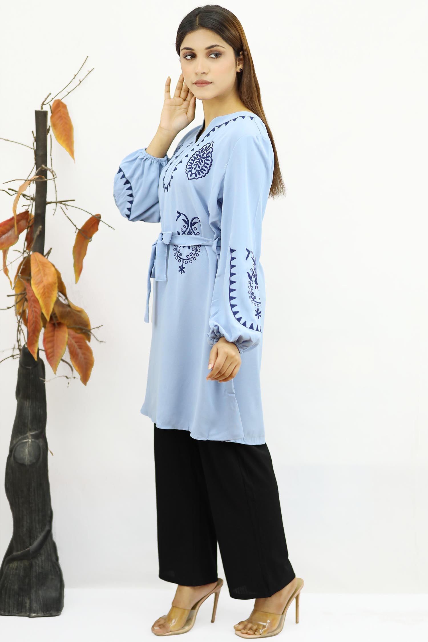 Embroidered Sleeve Design Turkish Imported Top