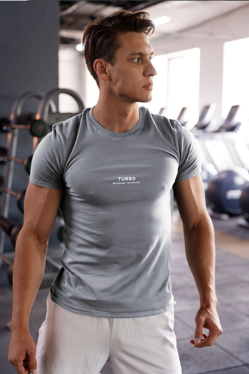 Turbo 'No Excuses' Grid-Tech Performance Dry-Fit Tee