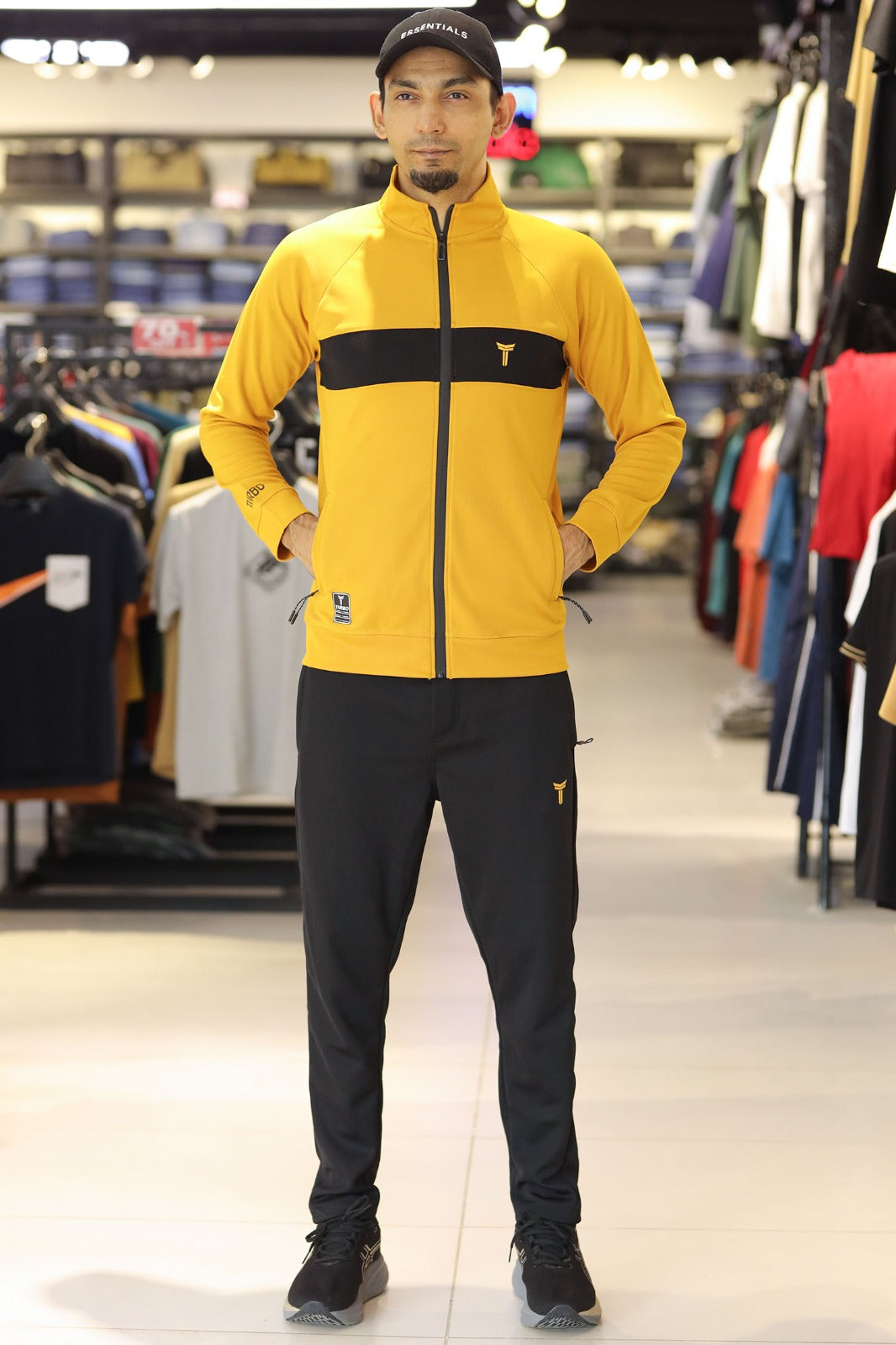 Turbo TrainFit Panel Mock Neck Zipper Tracksuit