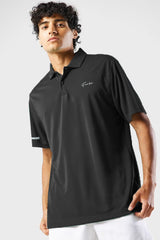 Turbo imp lightweight breathable dryfit Polo In Black