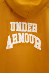 Undr Armr Embriodered Print Essential Fleece Hoodie In Yellow